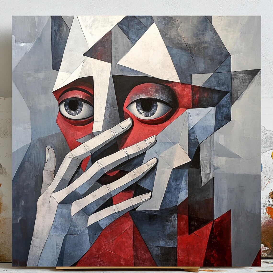 Abstract Face, Contemporary Portrait Art Print