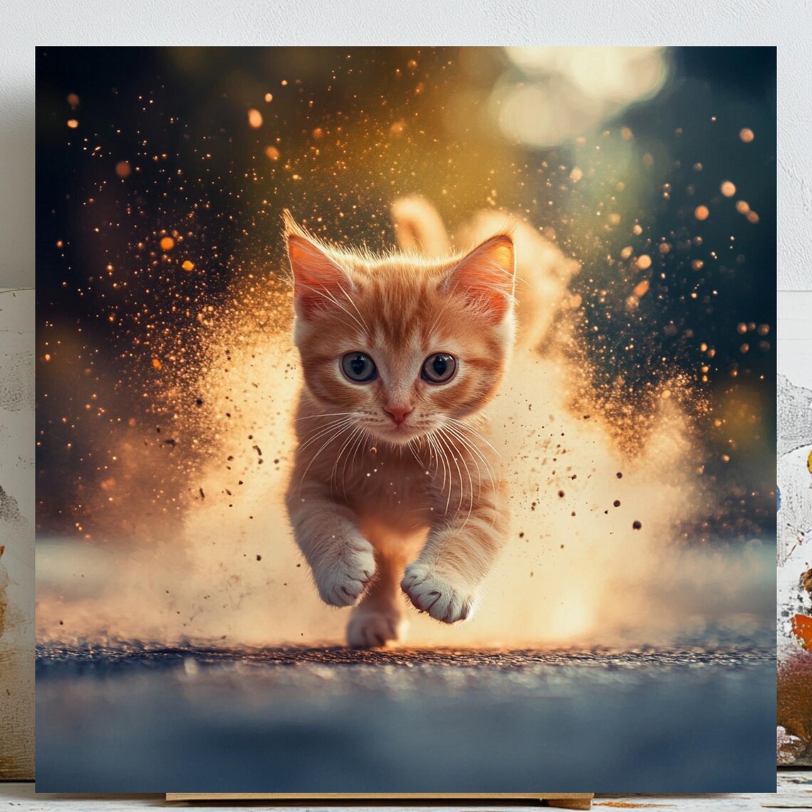 Kitten Wall Art - Playful Cat Poster Print