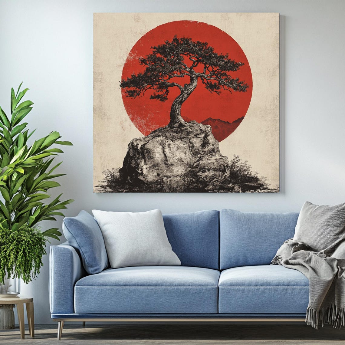 Tree Wall Art, Japanese Zen Nature Print - Image 2