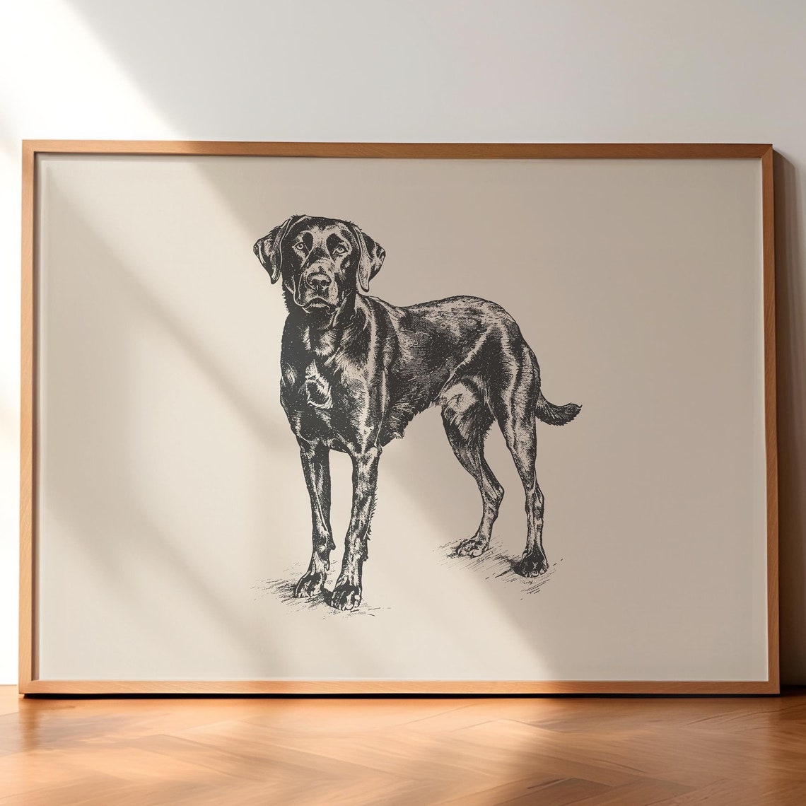 Vintage Labrador Retriever Poster Dog Vintage Print Dog Wall Art Antique Vintage Drawing Country Wall Art Dog Sketch Farmhouse Print
