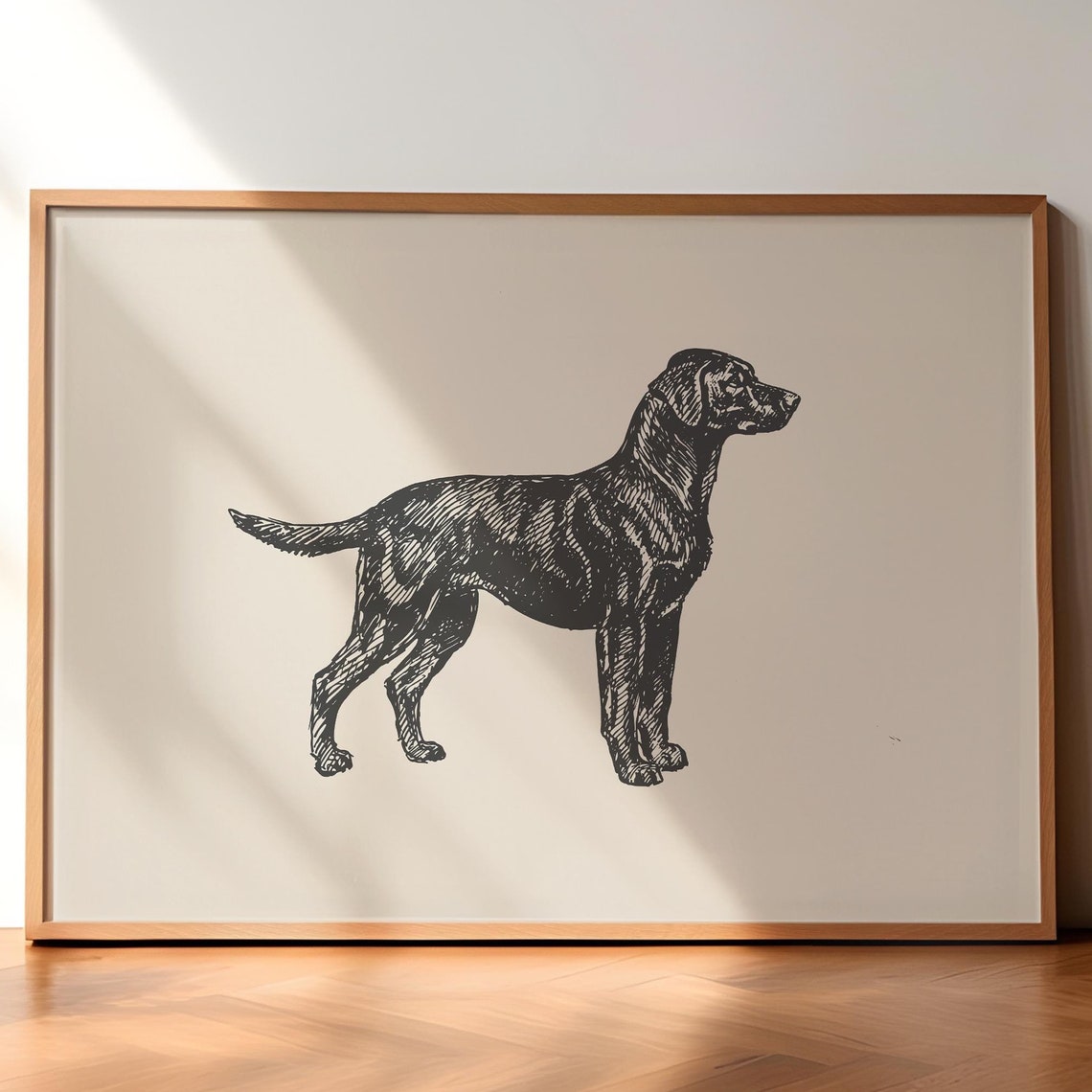 Labrador Retriever Print Dog Vintage Print Dog Wall Art Antique Vintage Painting Country Wall Art Dog Drawing Farmhouse Print