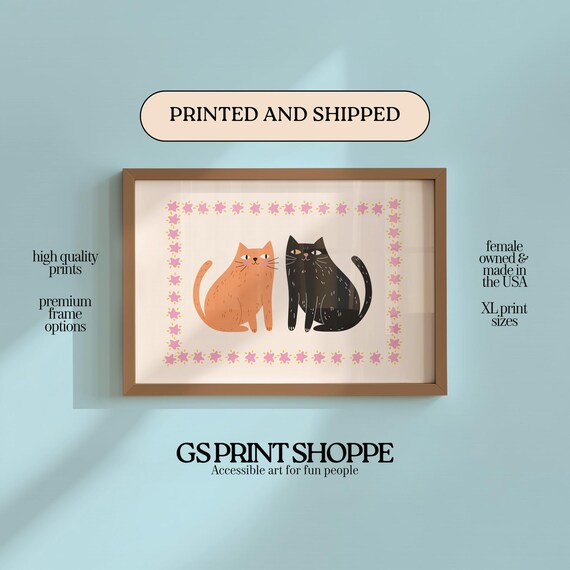 Cute Kitties Horizontal Art Print
