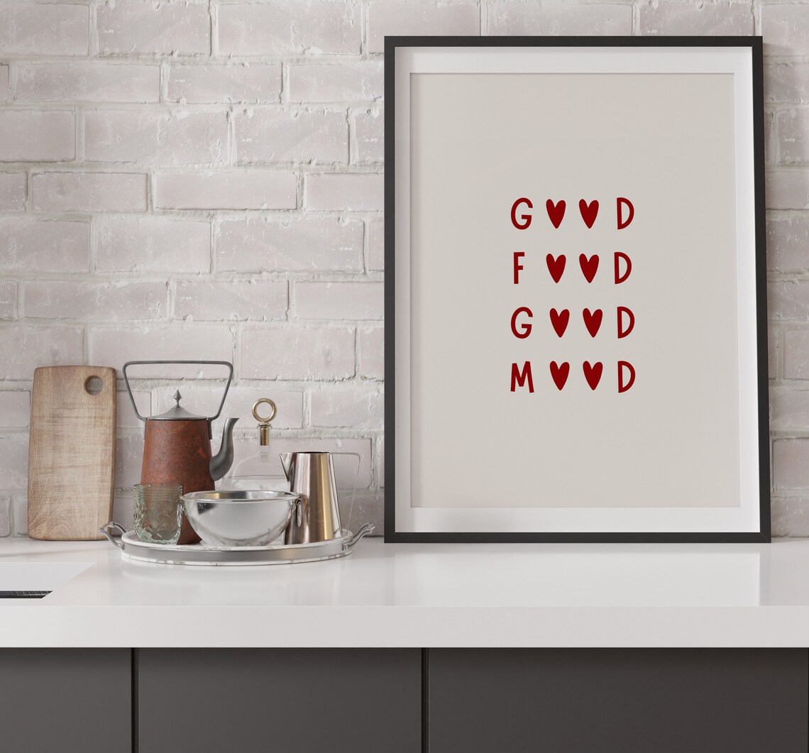 Good Food Good Mood Chefs Kitchen Art Print - Image 4