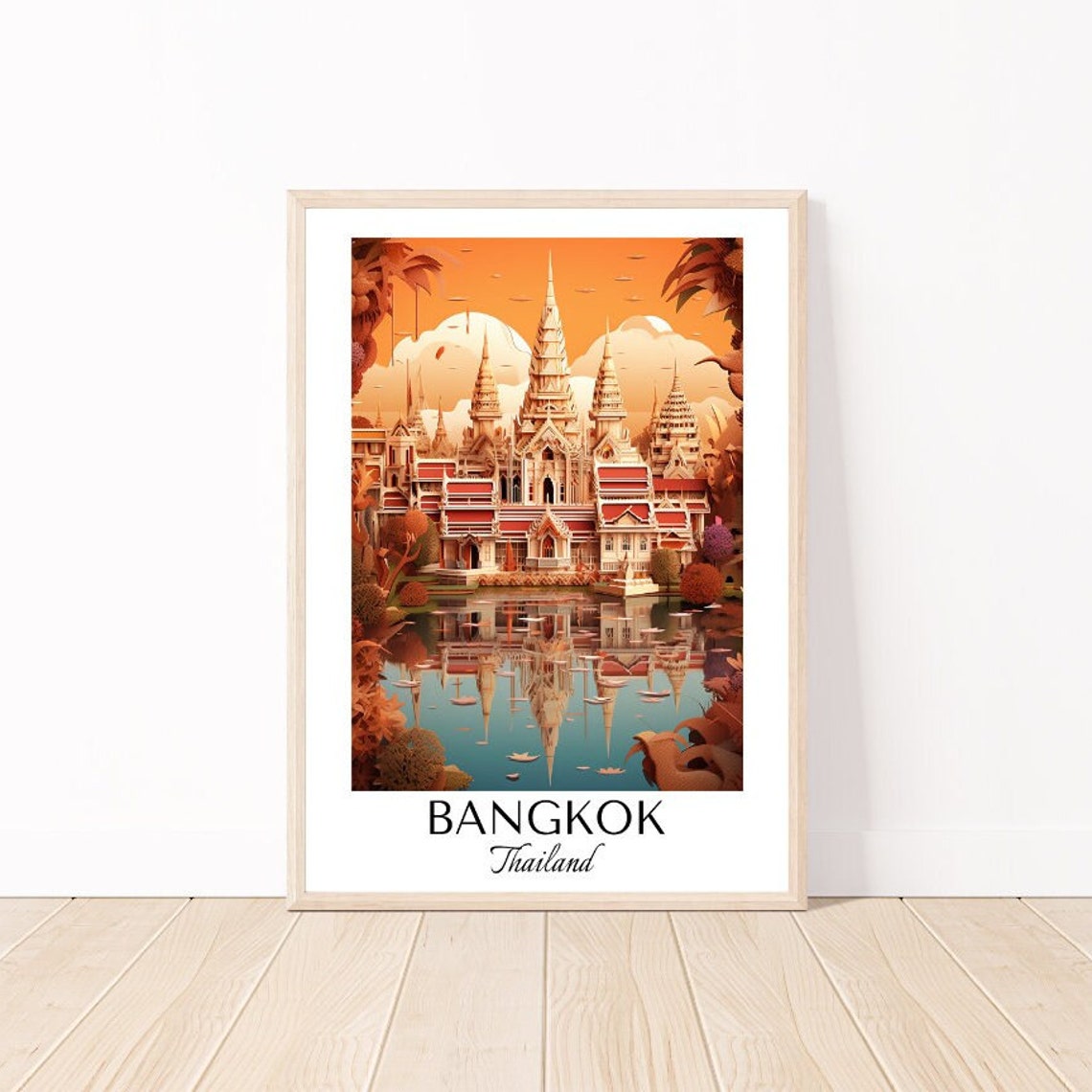 Bangkok Travel Poster Travel Poster Wall Art Bangkok Art Bangkok Wall Decor Thailand Art Bangkok Poster Print Bangkok Travel Print