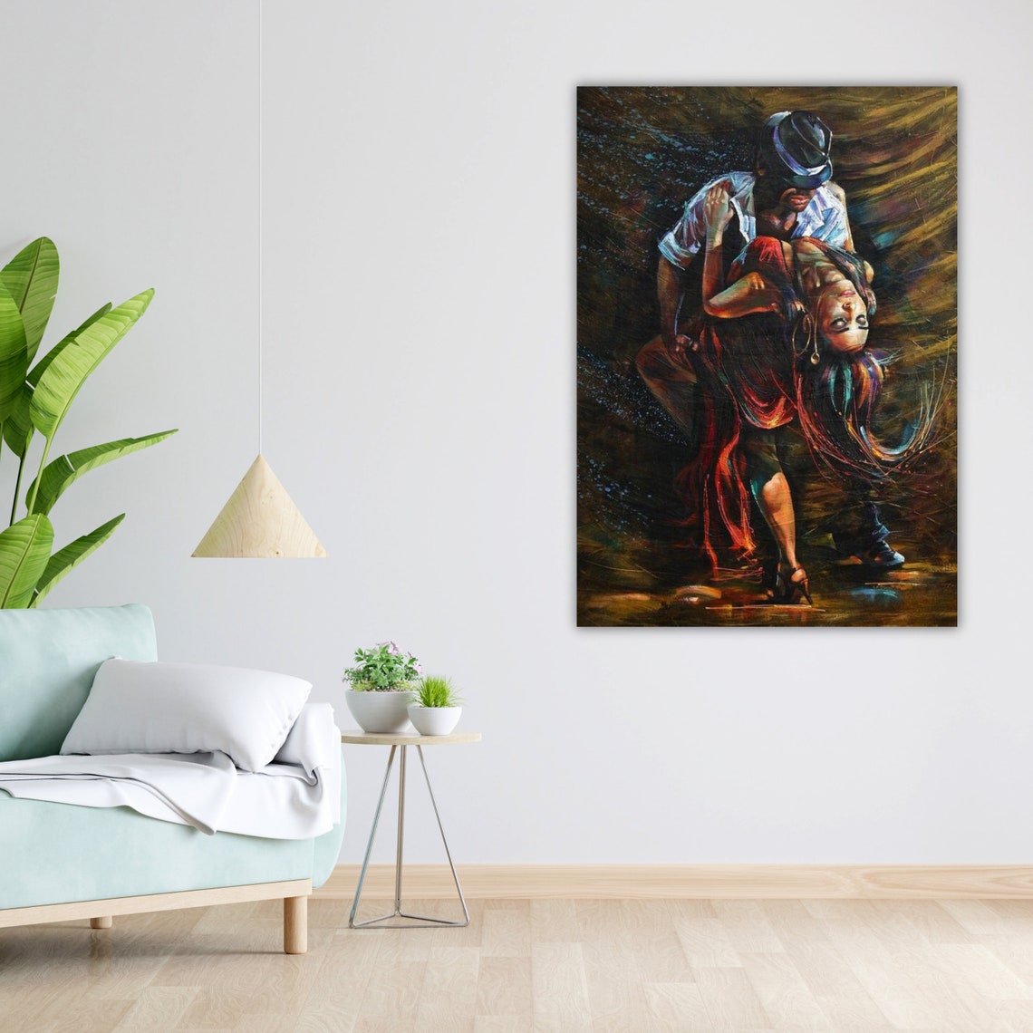 Dancing Couple Framed Art Print Ready To Hang Romantic Wall Decor Unique Gift For Couples - Image 2