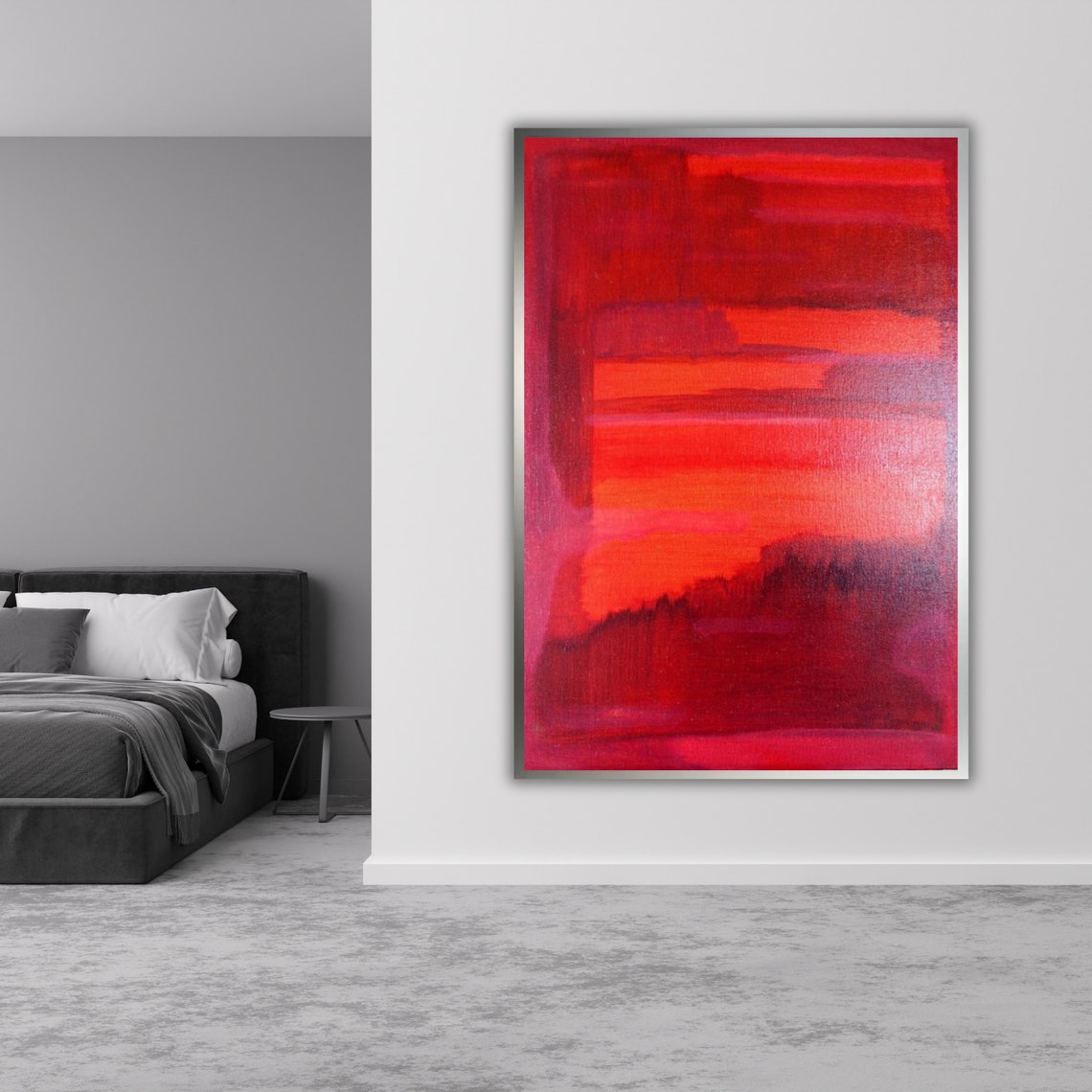 Rothko Style Red Abstract Color Field Intense Modern Art Wall Poster - Image 5
