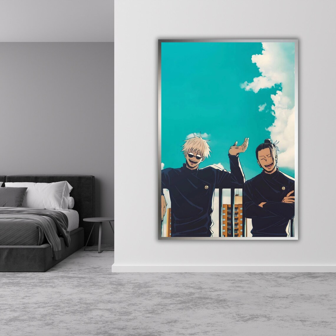 Gojo Satoru Geto Suguru Friends Teal Sky Anime Manga Art Poster - Image 5