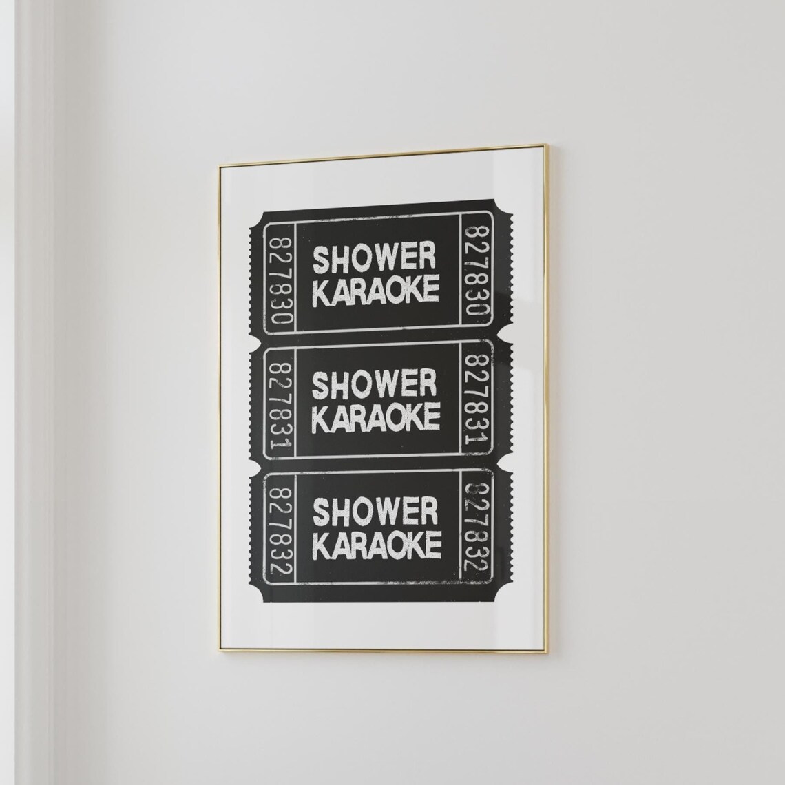 Shower Karaoke Funny Bathroom Wall Decor Poster