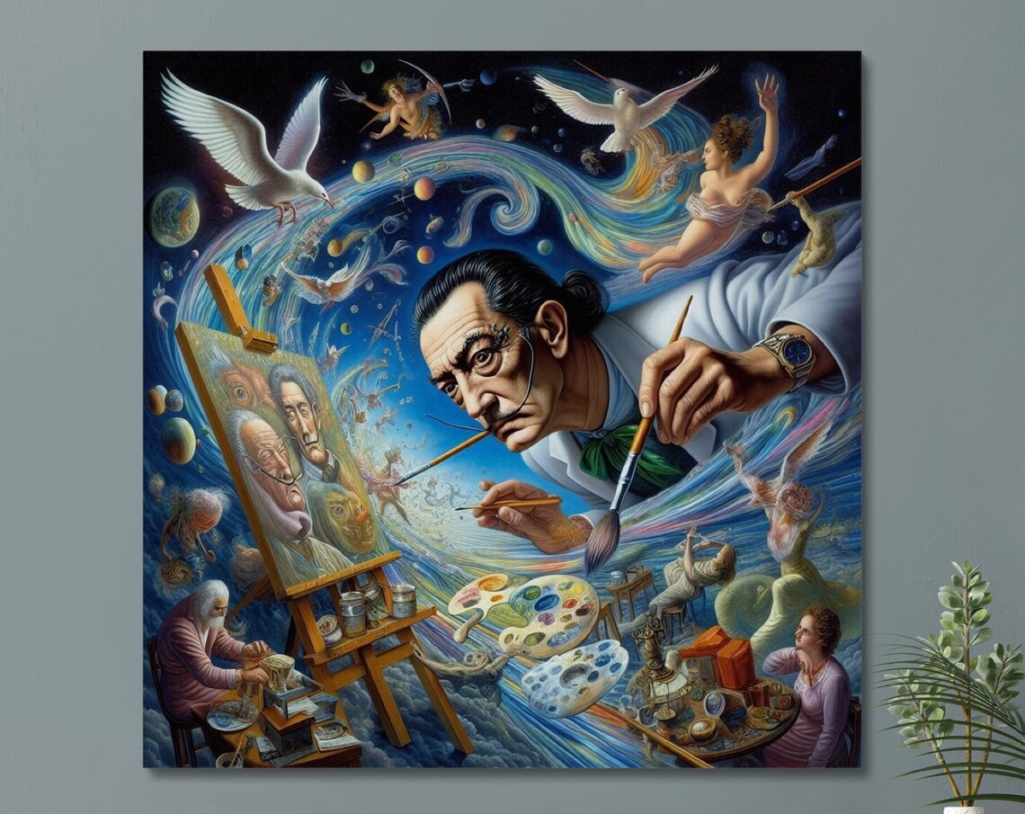 Salvador Dali Surreal Fantasy Art Print, Mystical