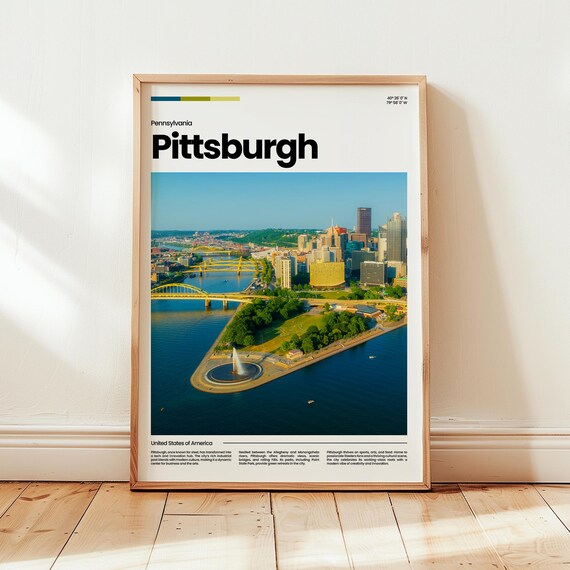 Pittsburgh Poster Print Photo Pennsylvania Travel Gift