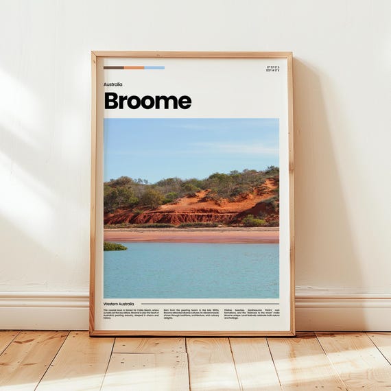 Broome Travel Poster, Australia Gift