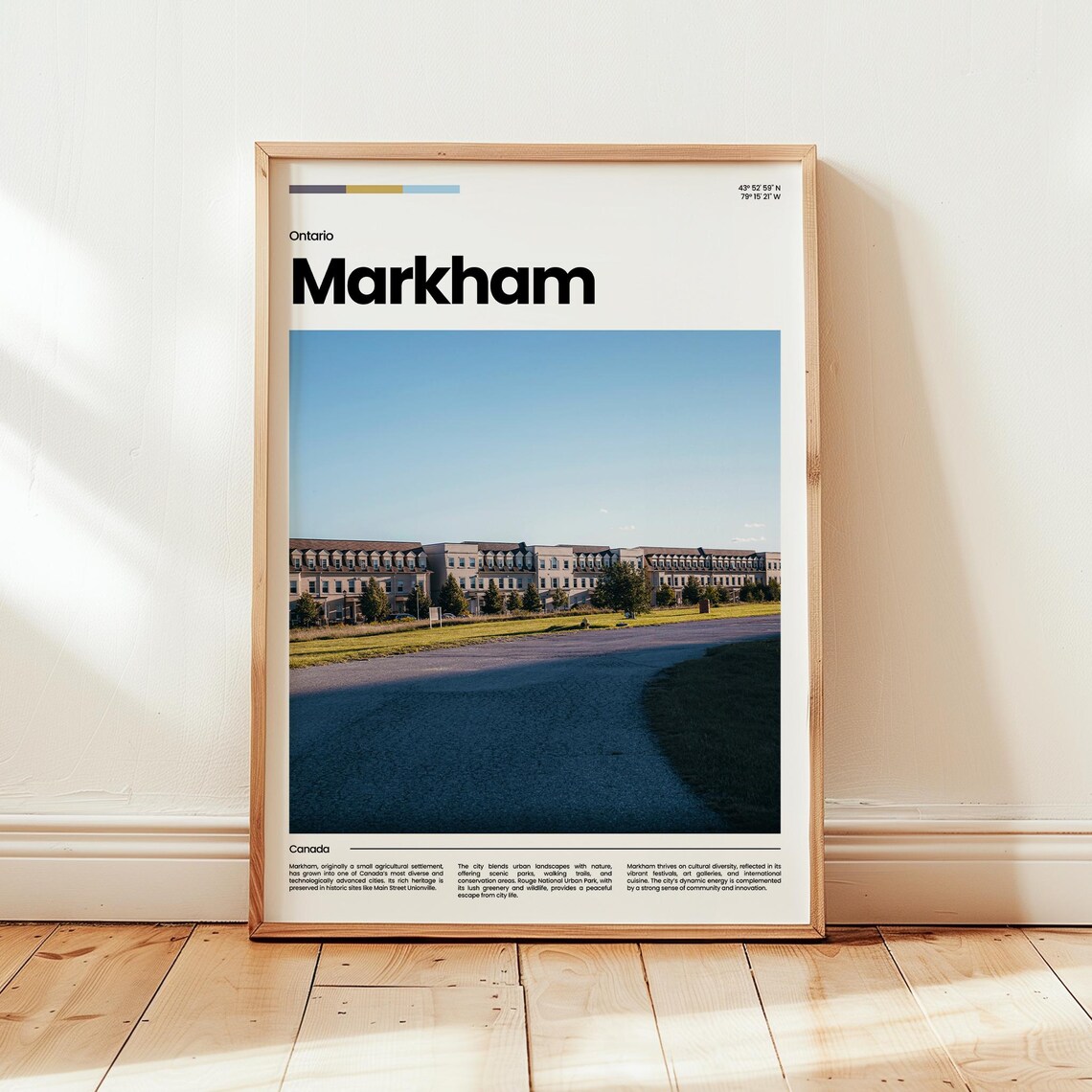 Markham Poster Print Photo Wall Art Canada Travel Gift