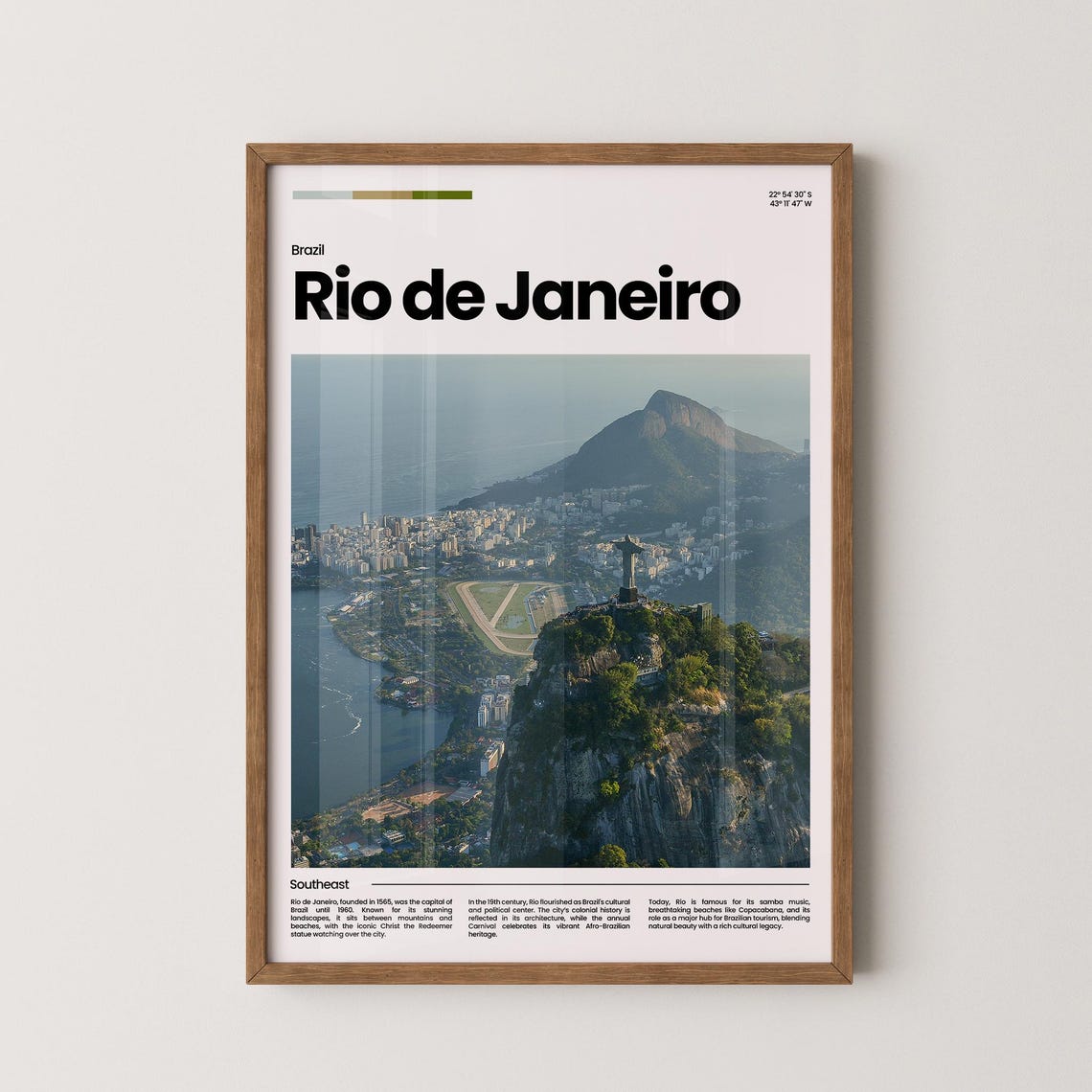Rio De Janeiro Travel Poster Rio De Janeiro Poster Rio De Janeiro Photo Poster Brazil Poster Brazil Travel Poster Travel Gift