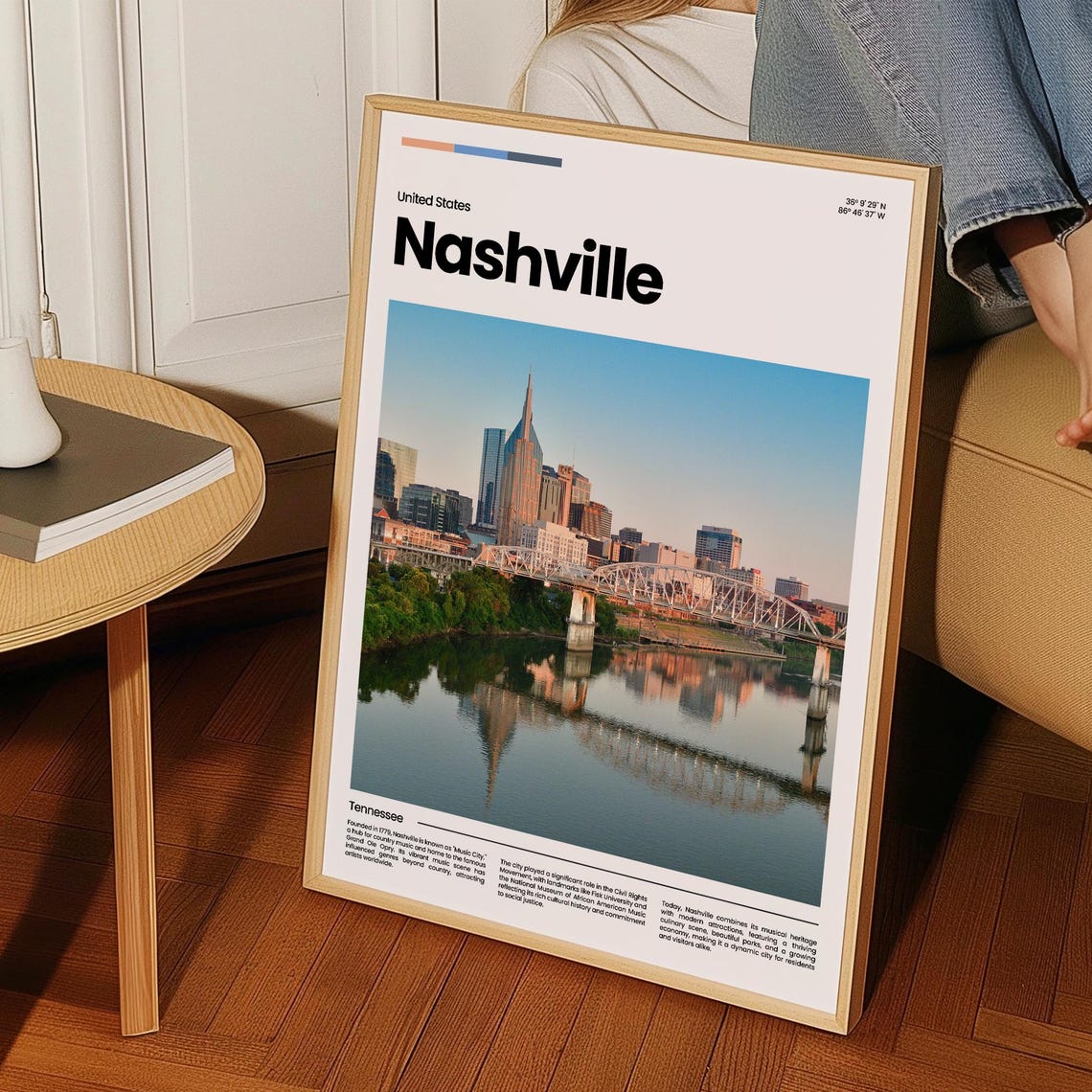 Nashville Travel Poster Nashville Poster Nashville Photo Poster Nashville Art Print Usa Poster Usa Travel Poster Travel Gift - Image 3