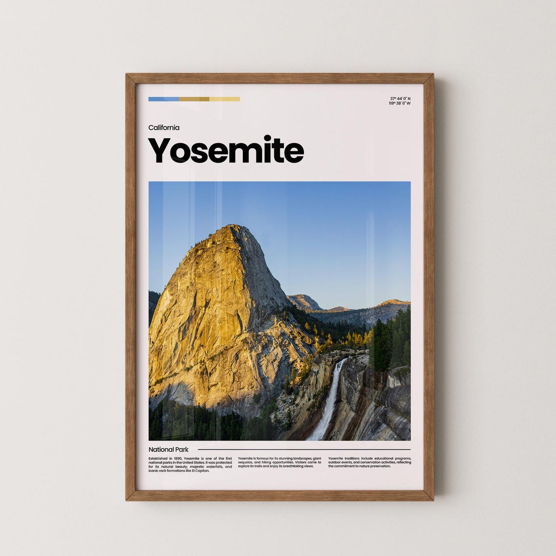 Yosemite Travel Poster Yosemite Poster Yosemite Photo Poster Yosemite Art Print National Park Yosemite Usa Travel Poster Travel Gift
