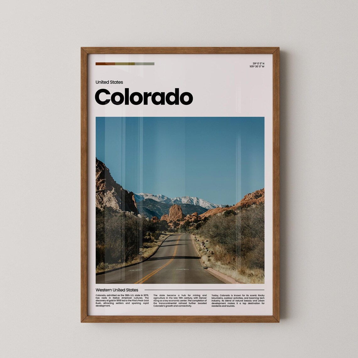 Colorado Rocky Mountain Road Red Rock Canyon Scenic Drive Poster