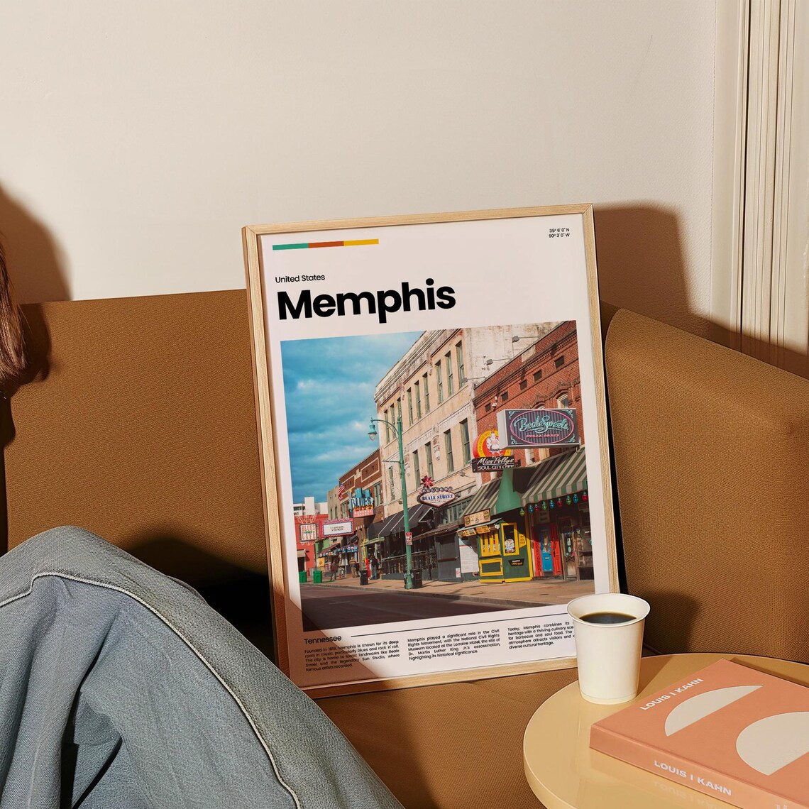 Memphis Beale Street Blues Tennessee Music Scene Travel Poster - Image 4