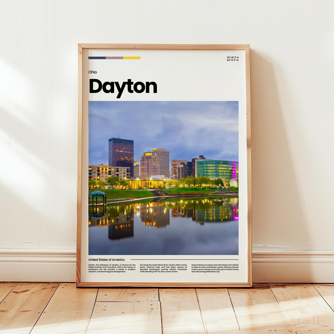 Dayton Poster Print Photo Wall Art Ohio Travel Gift