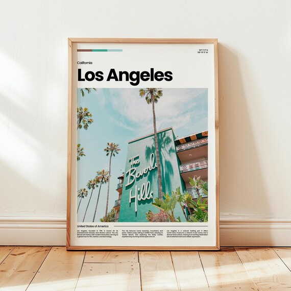 Los Angeles Poster Print Photo Travel Gift
