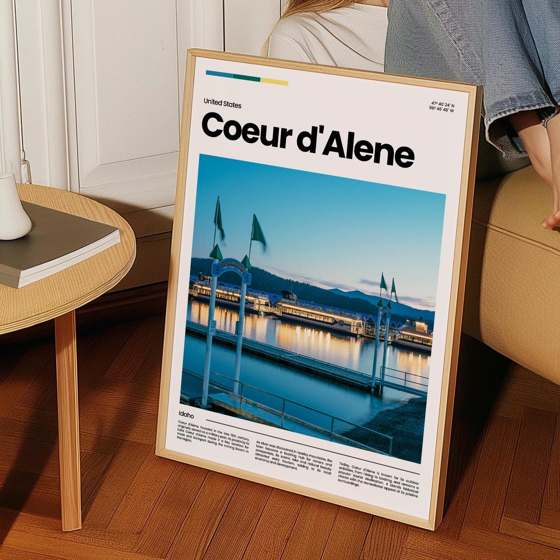 Coeur Dalene Travel Poster Coeur Dalene Poster Coeur Dalene Photo Poster Coeur Dalene Art Print Usa Poster Travel Gift - Image 3