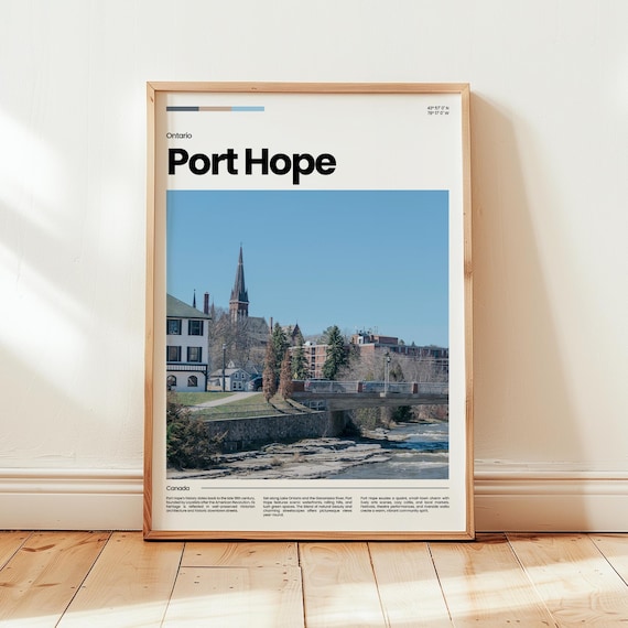 Port Hope Ontario Canada Scenic River Bridge Historic Poster