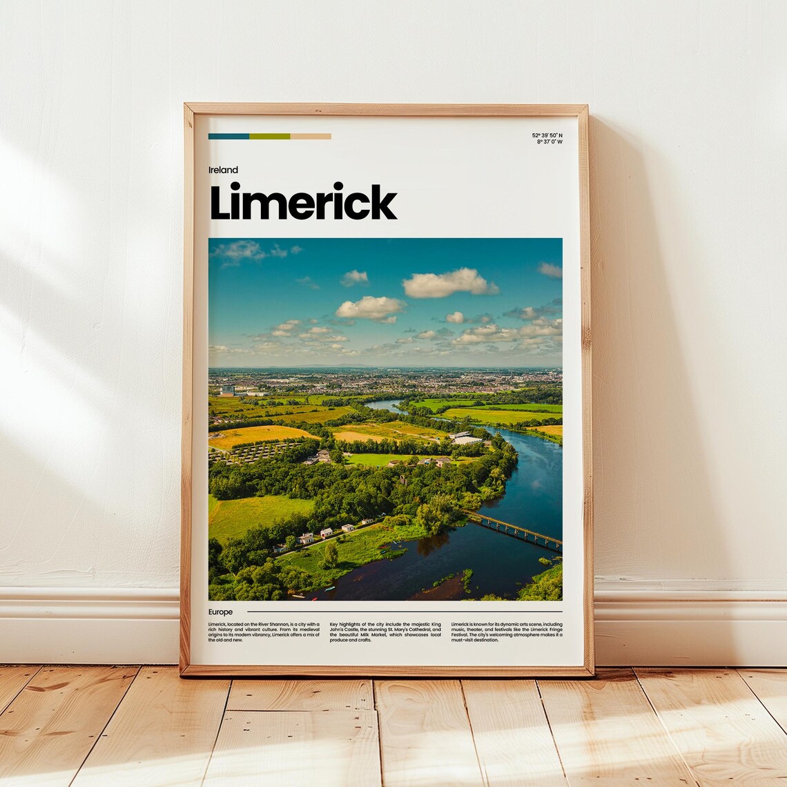 Limerick Poster Print Photo Wall Art Ireland Travel Gift