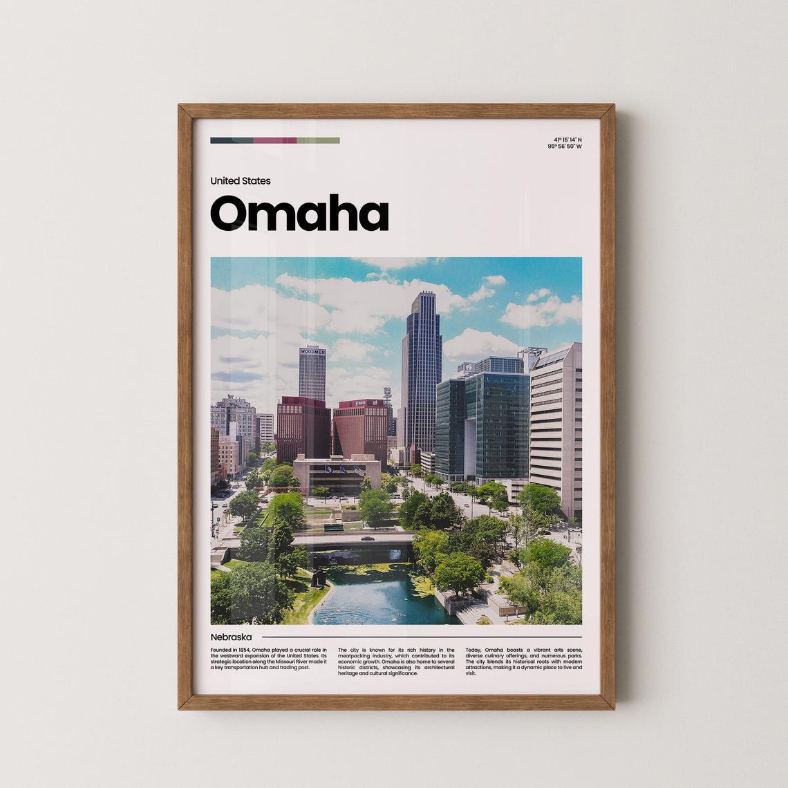 Omaha Travel Poster Omaha Poster Omaha Photo Poster Omaha Art Print Omaha Art Usa Poster Usa Travel Poster Travel Gift