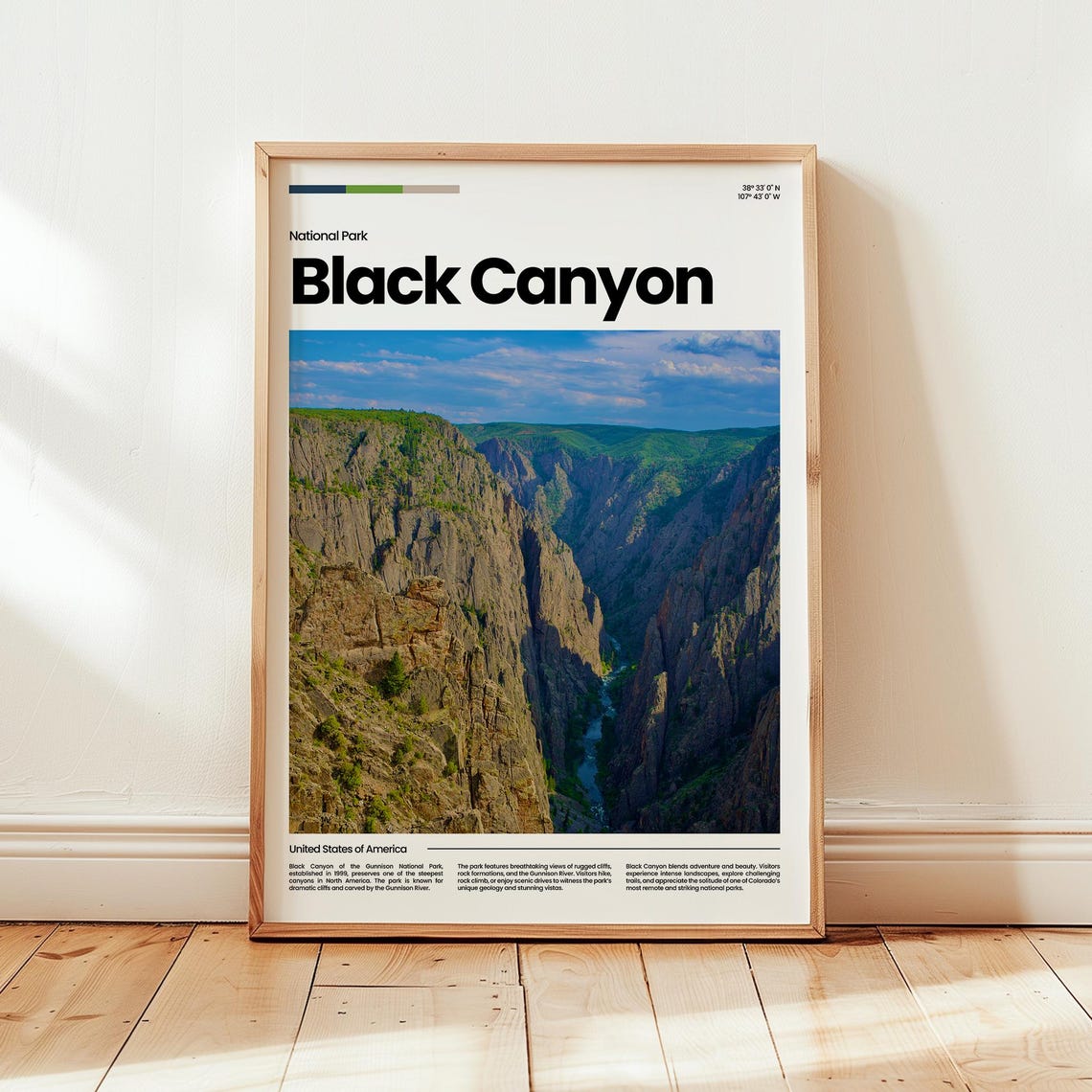 Black Canyon National Park Poster Print Photo America Travel Gift