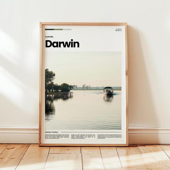 Darwin Travel Poster, Australia Gift