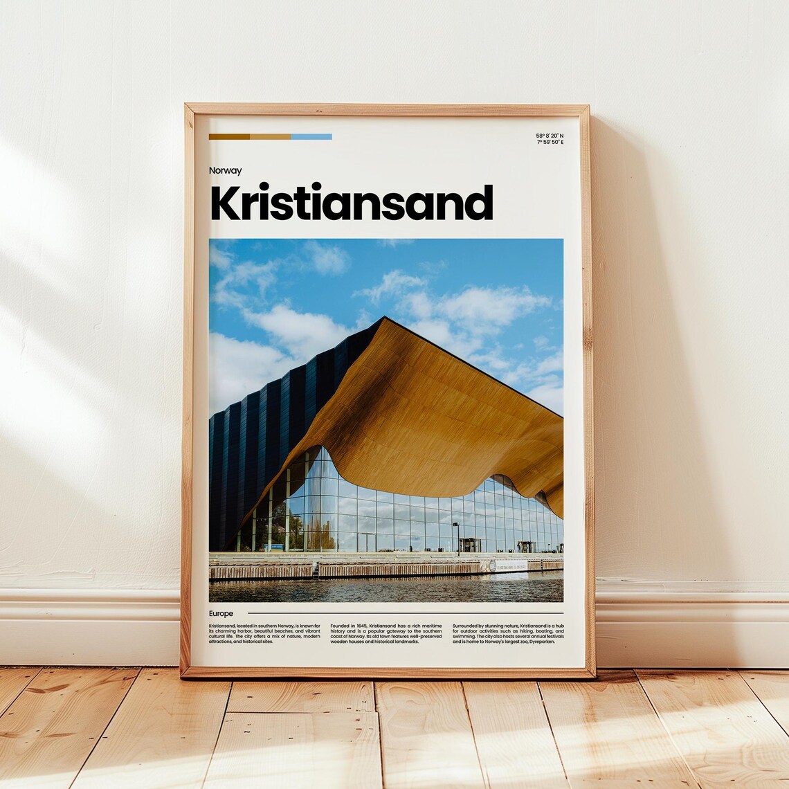 Kristiansand Poster Print Photo Wall Art Norway Travel Gift
