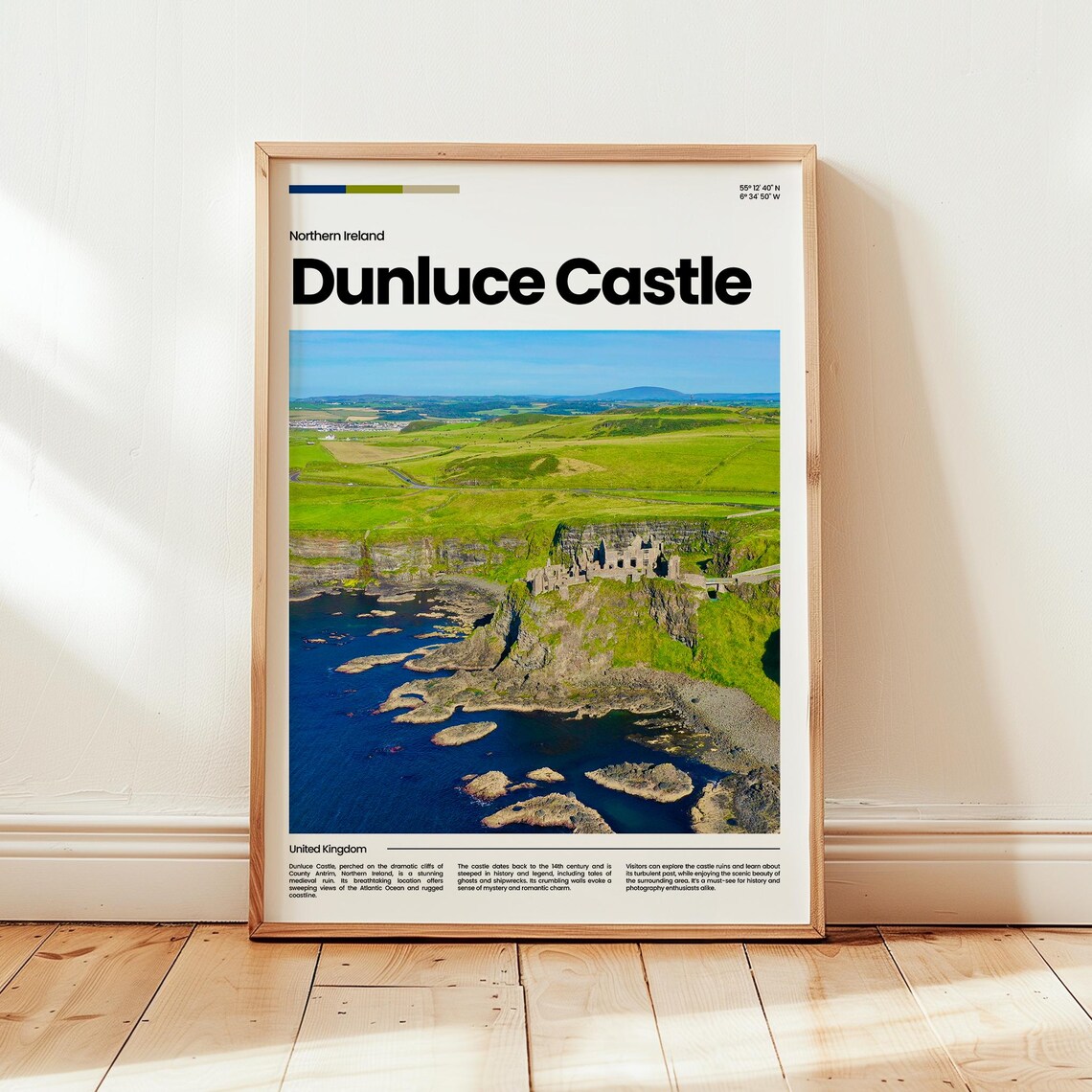 Duneluce Castle Poster Print Photo Ireland Northern Travel Gift