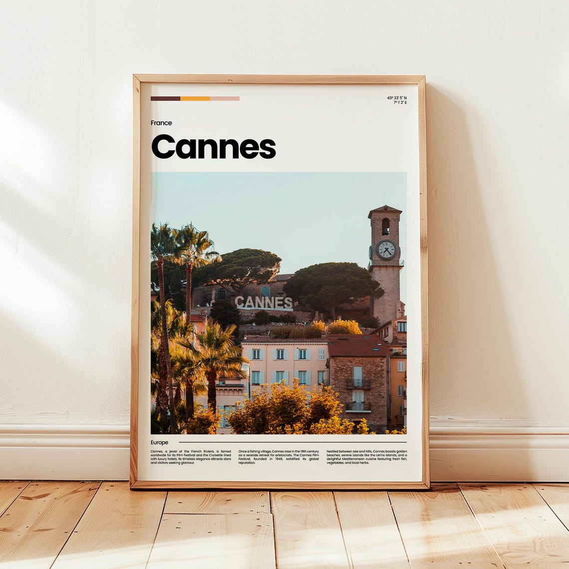Cannes Poster Print Photo Wall Art France Travel Gift
