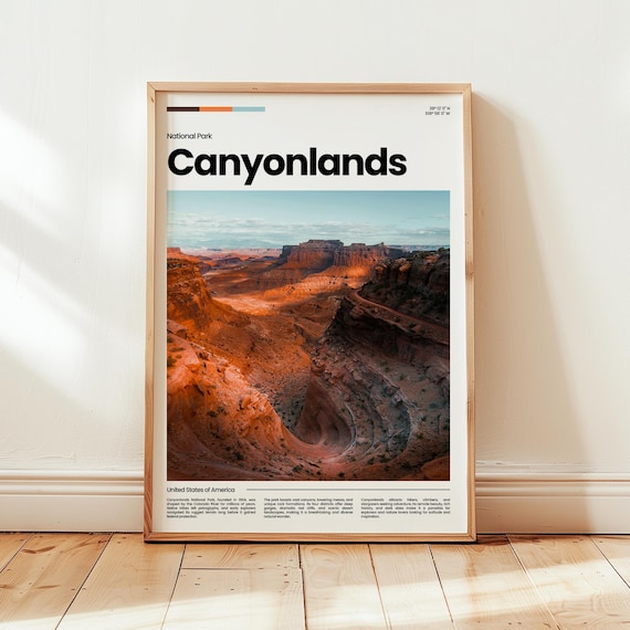 Canyonlands National Park Poster Desert Canyon Overlook Utah View