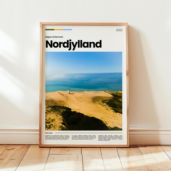 Nordjylland Poster Print Photo Wall Art Denmark Travel Gift