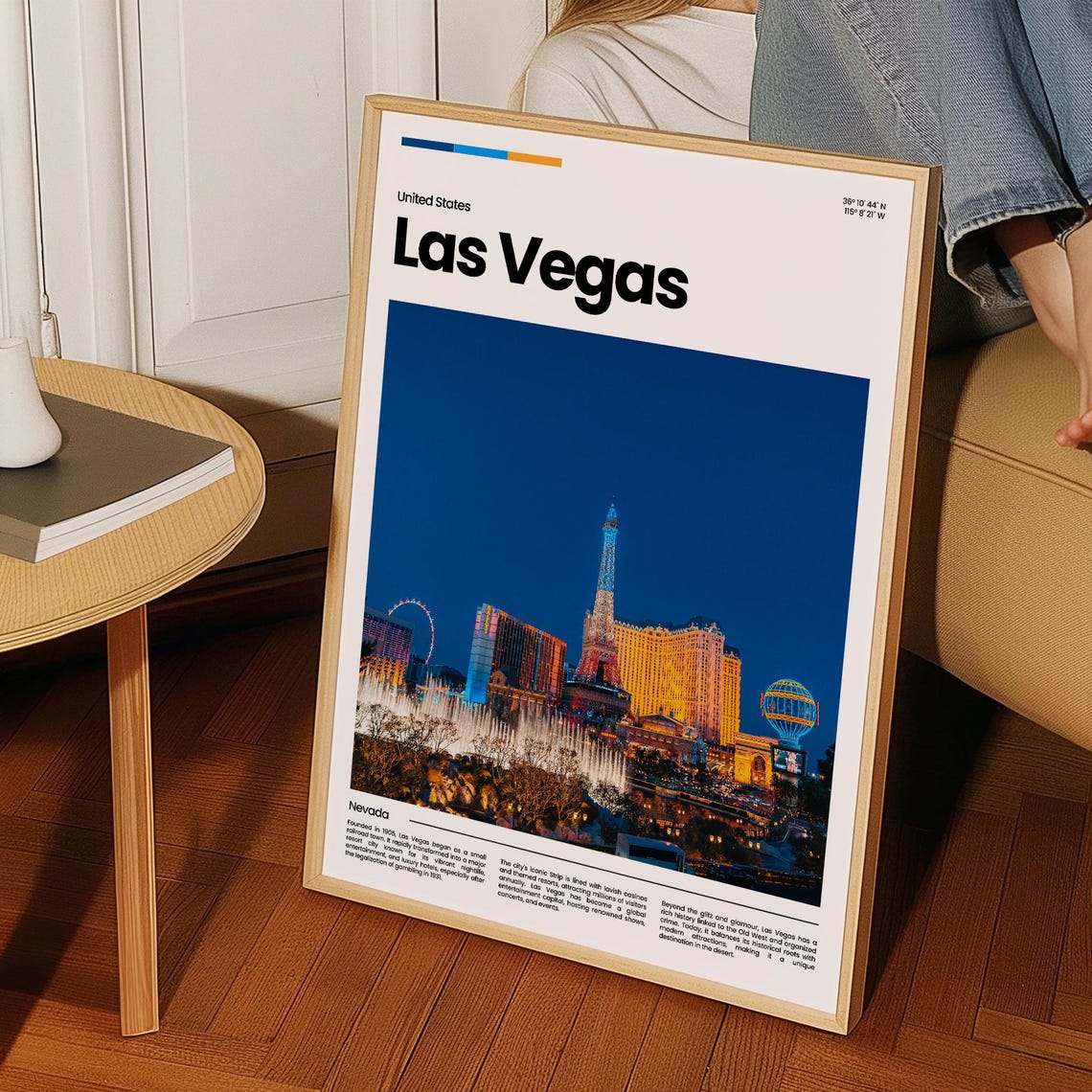 Las Vegas Travel Poster Las Vegas Poster Las Vegas Photo Poster Las Vegas Art Print Nevada Poster Usa Travel Poster Travel Gift - Image 3