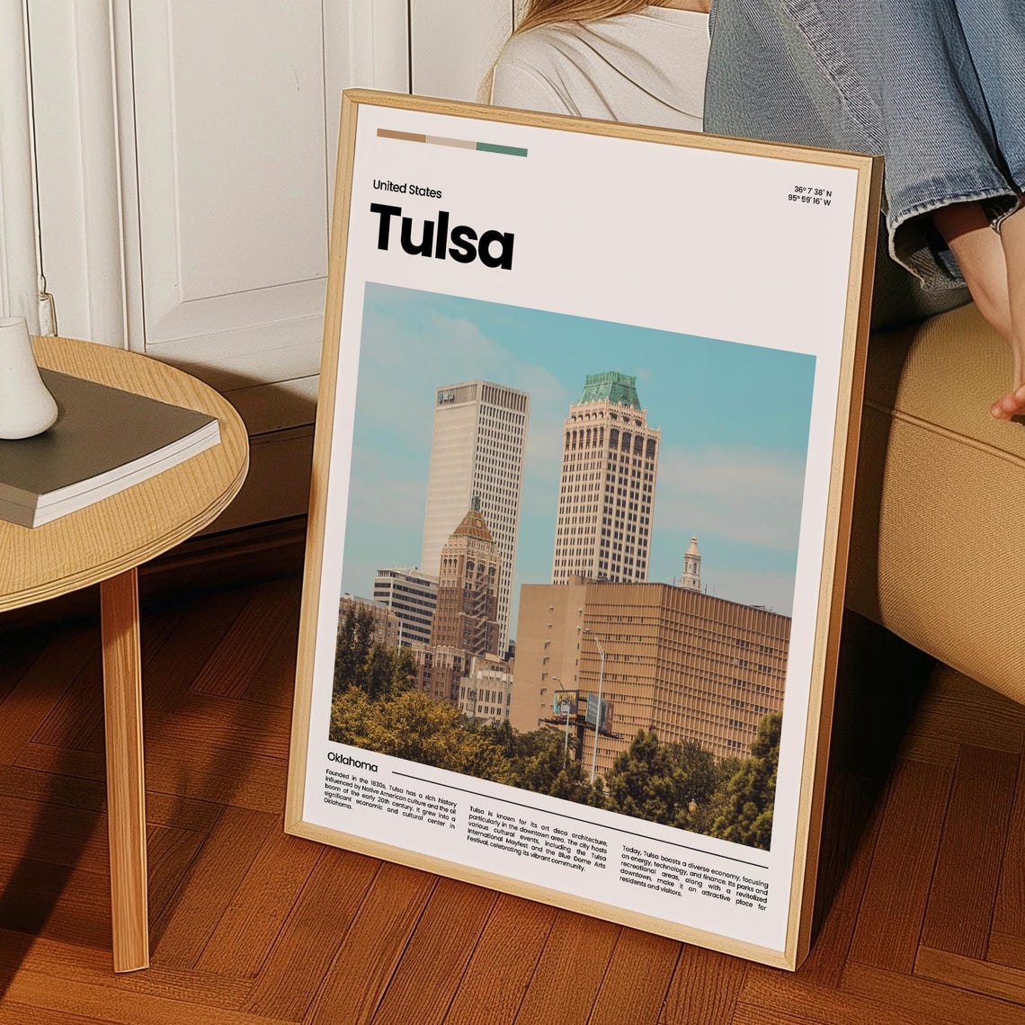 Tulsa Travel Poster Tulsa Poster Tulsa Photo Poster Tulsa Art Print Tulsa Art Usa Poster Usa Travel Poster Travel Gift - Image 3