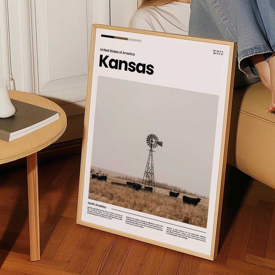 Kansas Travel Poster Kansas Poster Kansas Photo Poster Kansas Art Print Kansas Art Usa Poster Usa Travel Poster Travel Gift - Image 3