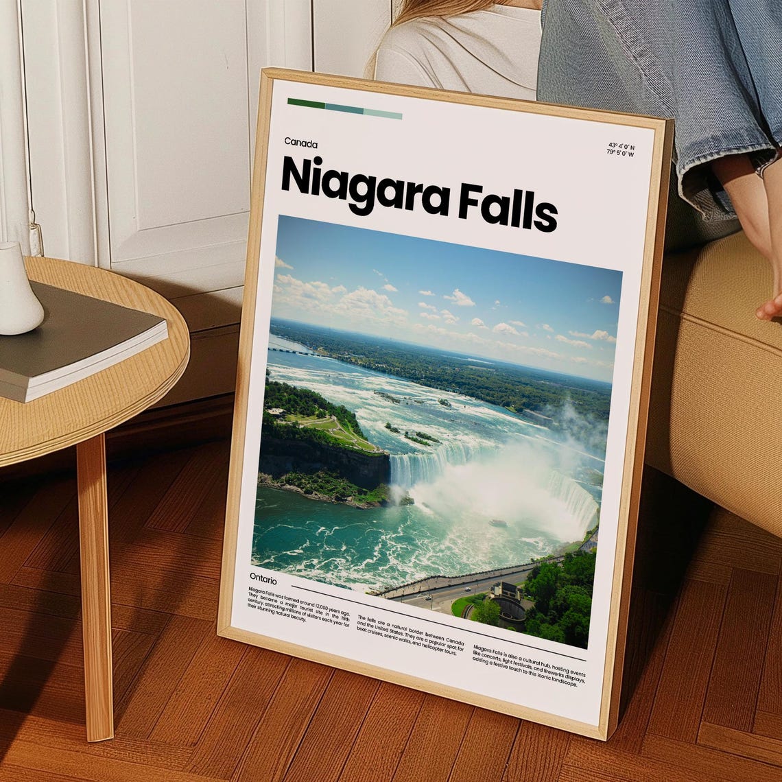 Niagara Falls Aerial Waterfall Mist Boat Tour Canada Travel Poster - Image 3