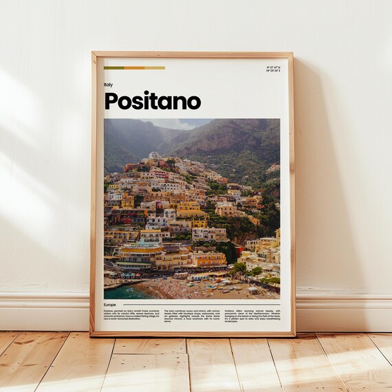 Positano Poster Print Photo Wall Art Italy Travel Gift