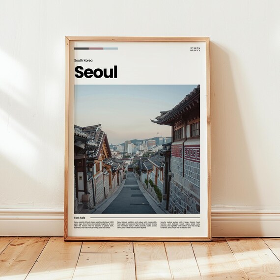Seoul Poster Print Photo Wall Art South Korea Travel Gift