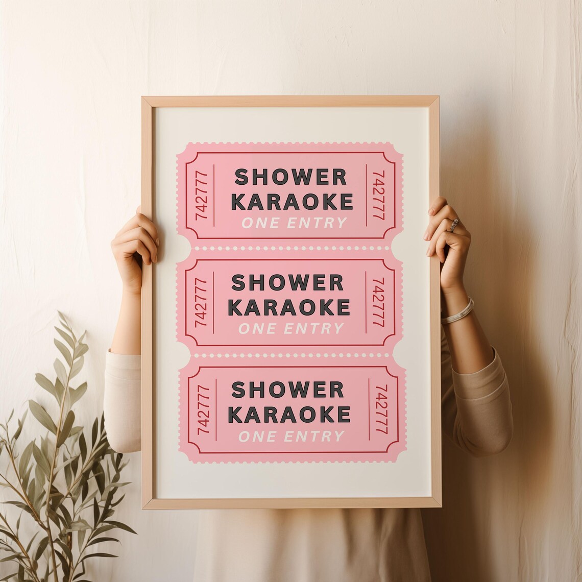 Shower Karaoke Funny Bathroom Poster Print