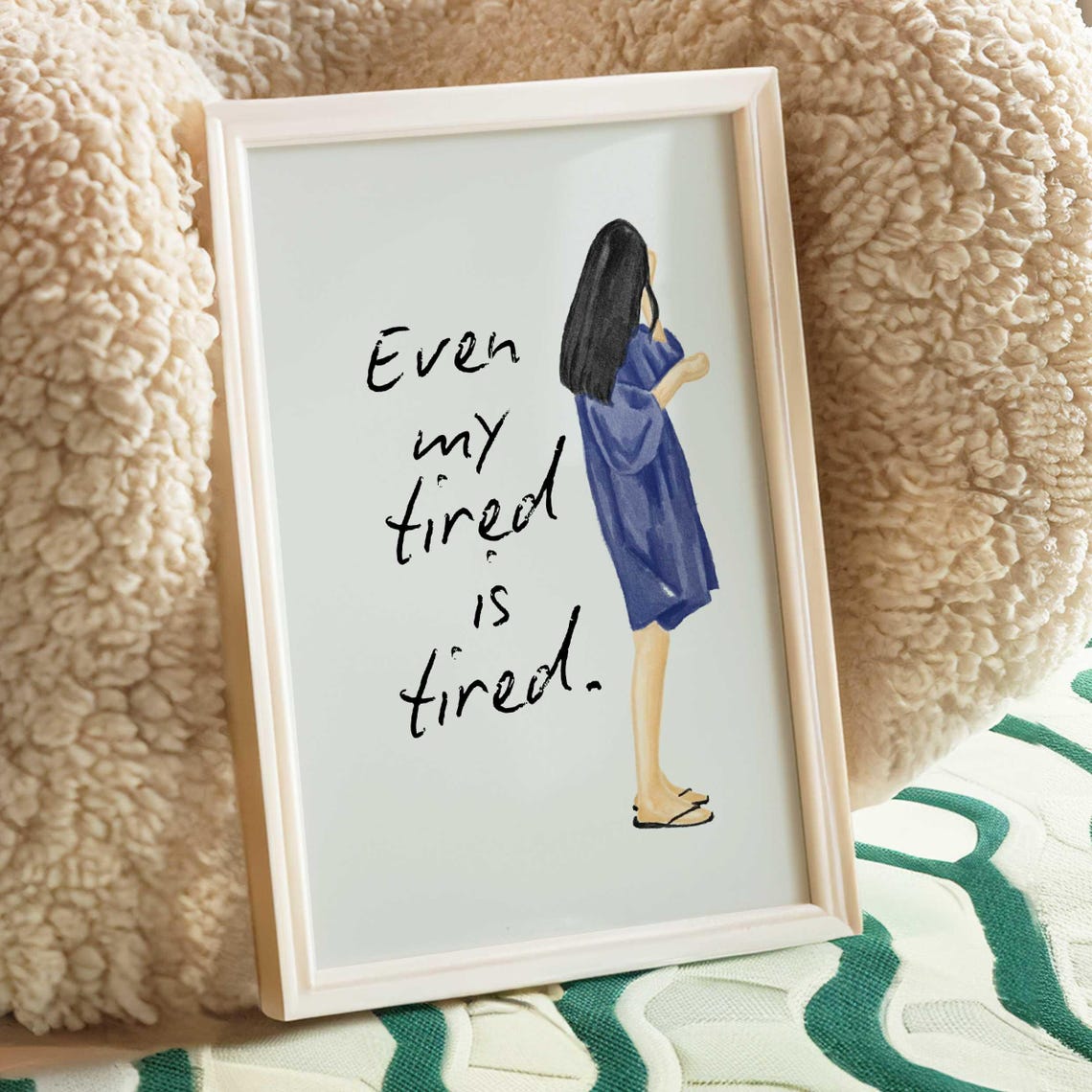 Tired Funky Retro Dorm Decor Art Print