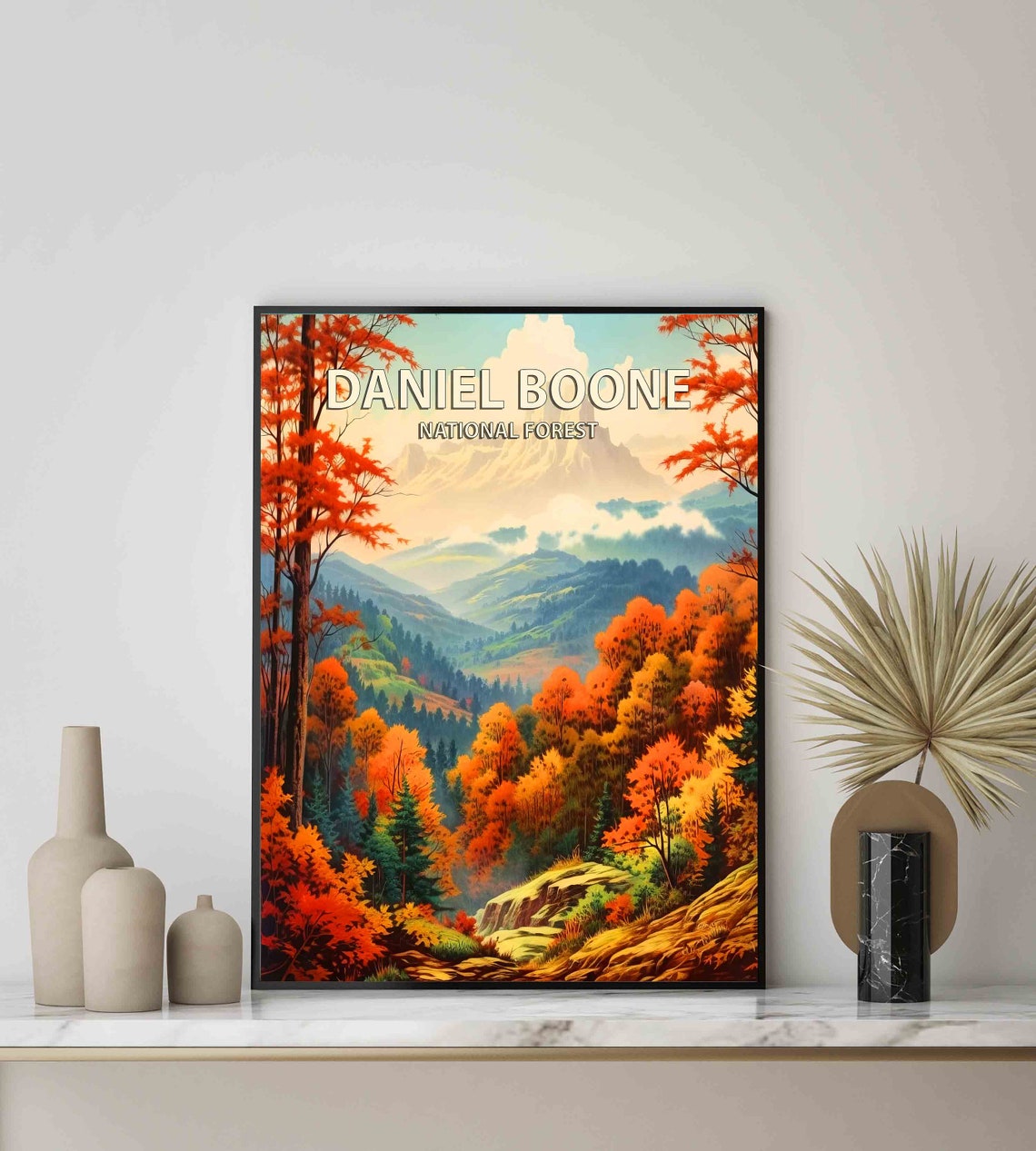 Daniel Boone National Forest Autumn Foliage Kentucky Travel Poster - Image 3