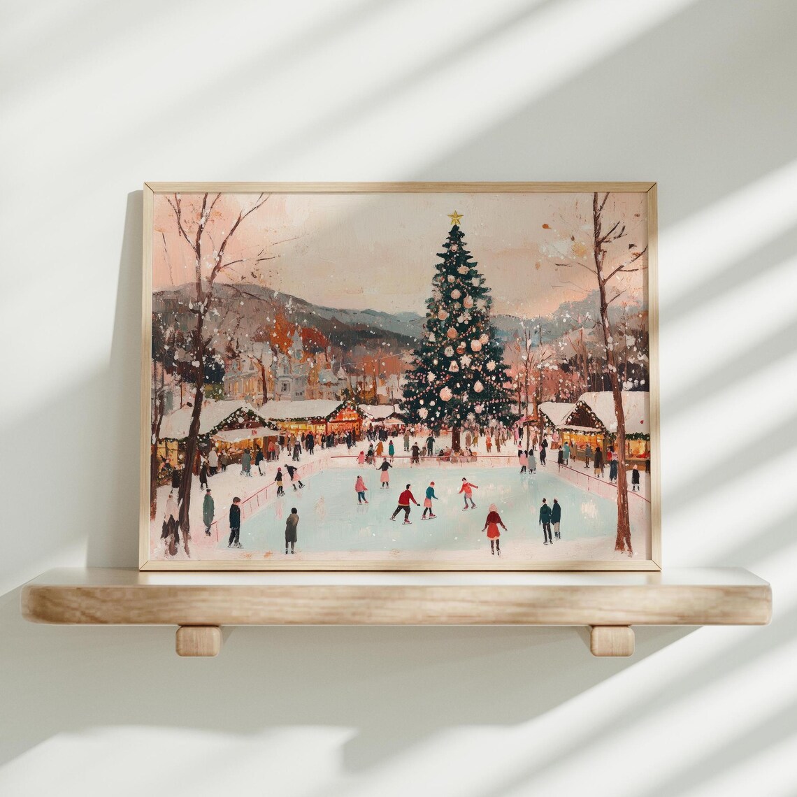 Ice Rink Christmas Vintage Holiday Poster - Image 6