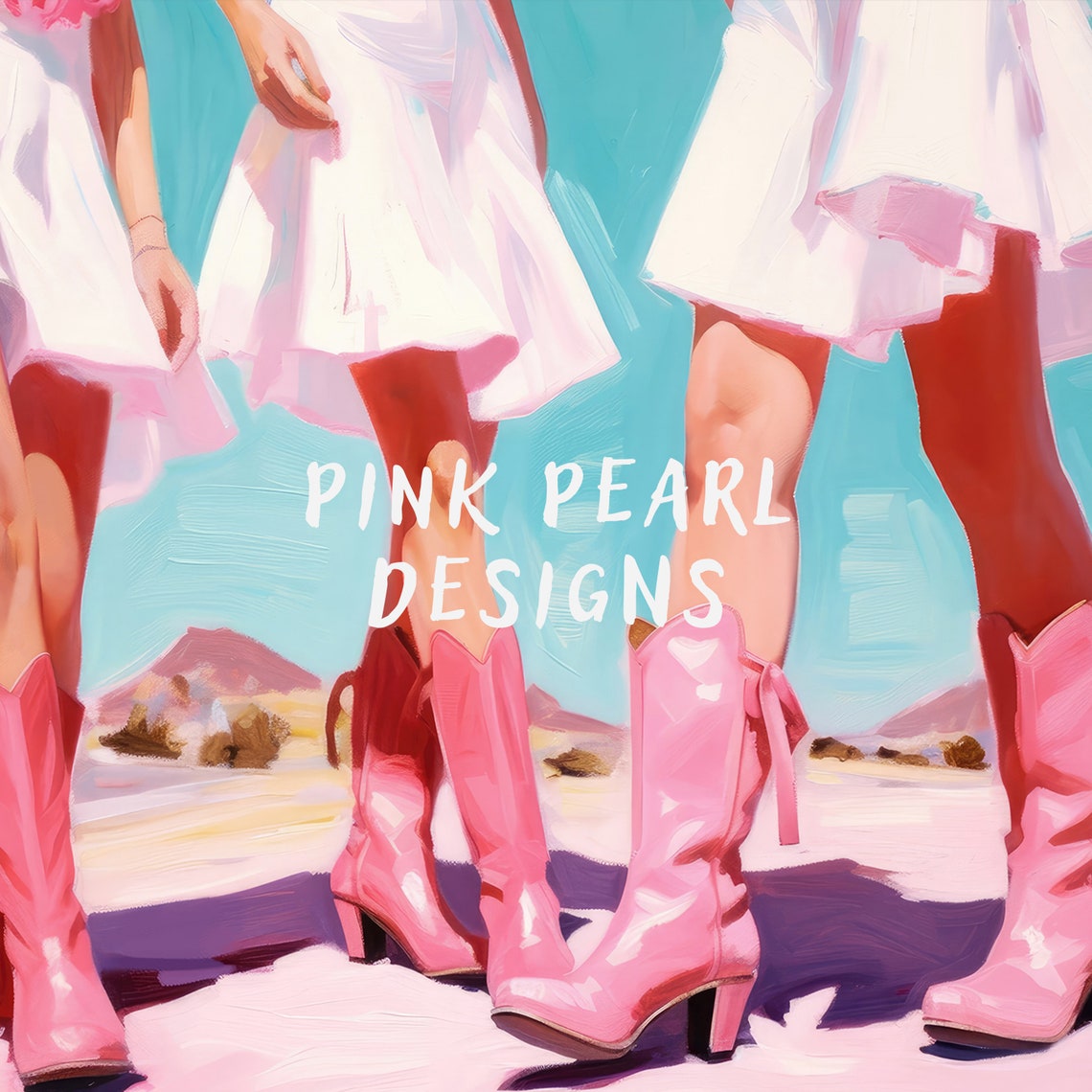Preppy Coastal Cowgirls Girly Wall Art Print Pink Cowgirl Boots Trendy Poster Preppy Western Room Decor Funky Cowboy Prints - Image 8