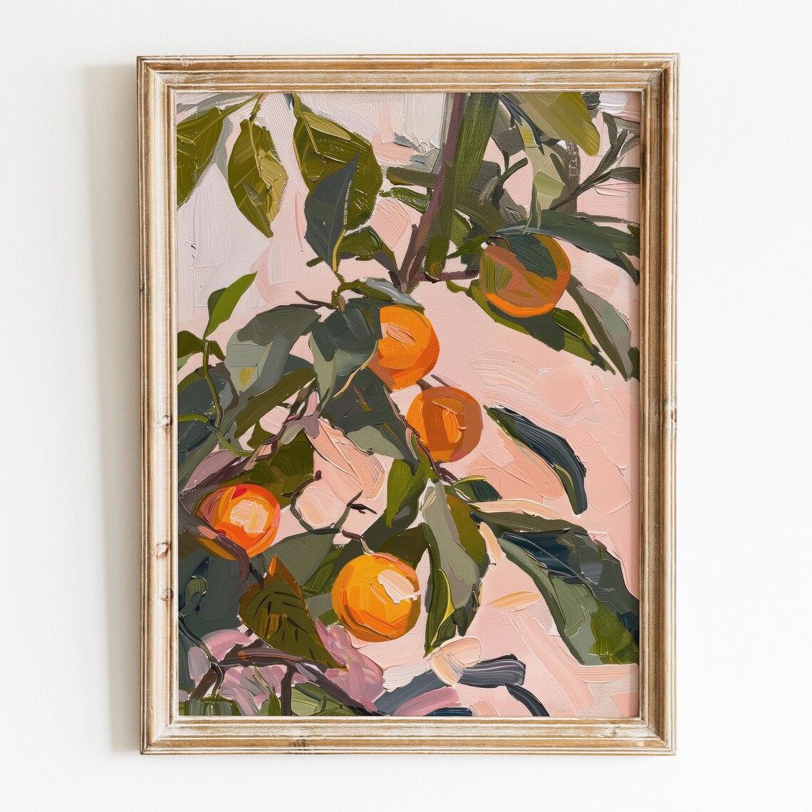 Orange Tree Springtime Botanical Art Print