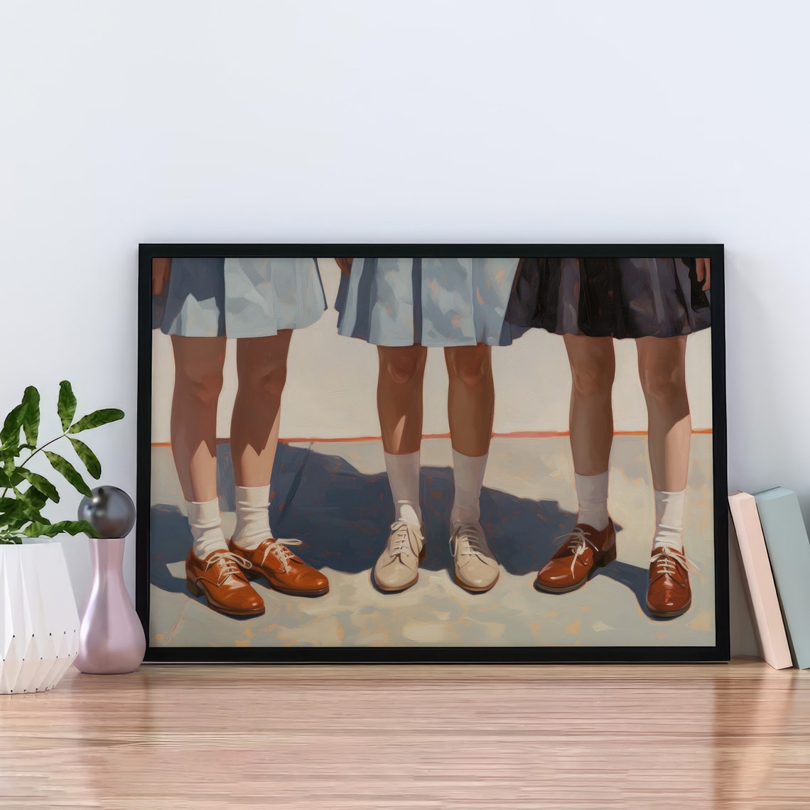 Vintage College Girls Girly Wall Art Print Girly Vintage Trendy Moody Wall Art Preppy Vintage Room Decor Retro Neutral Poster - Image 4