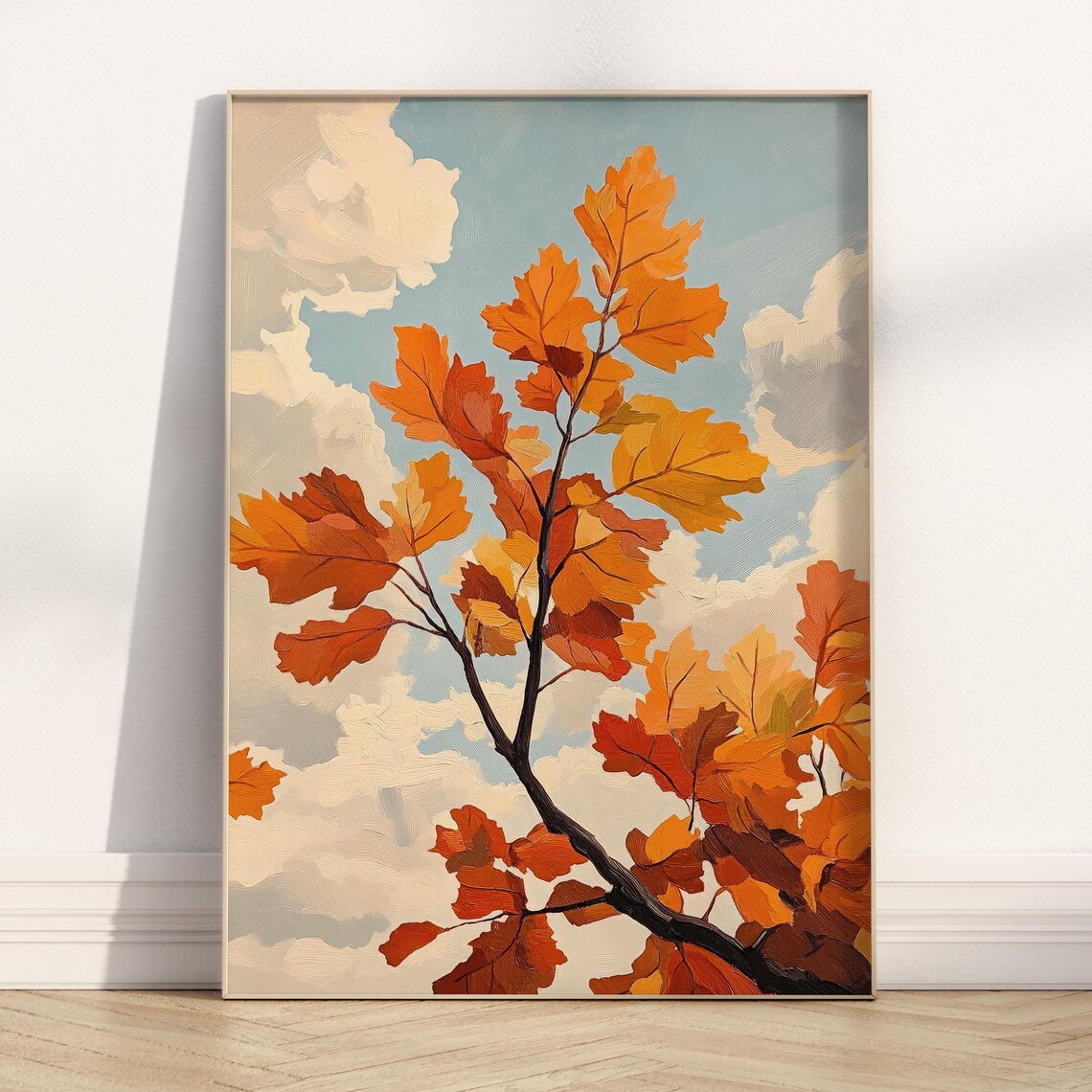 Fall Leaves Vintage Tree Leaves Art Print - Image 3