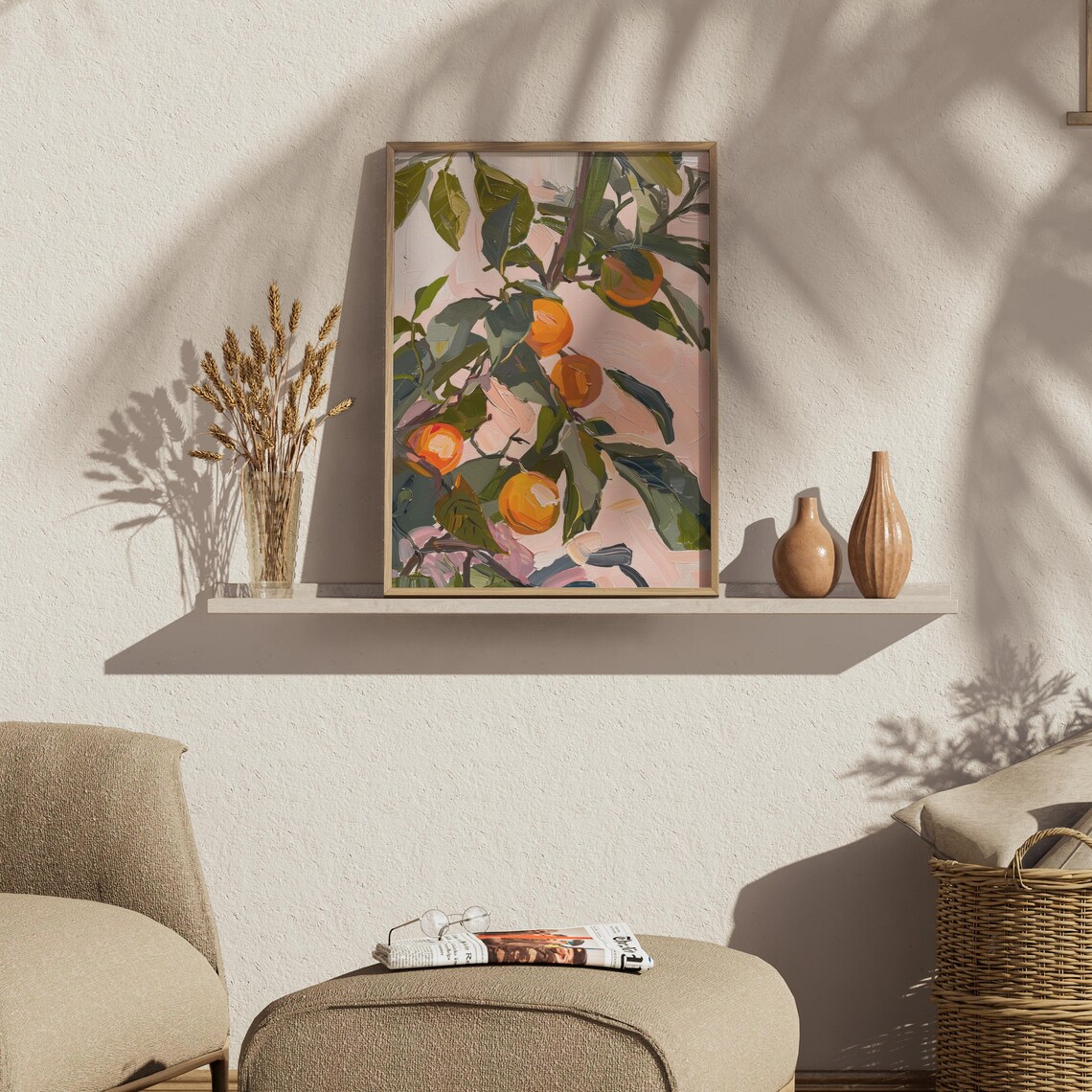 Orange Tree Springtime Botanical Art Print - Image 4
