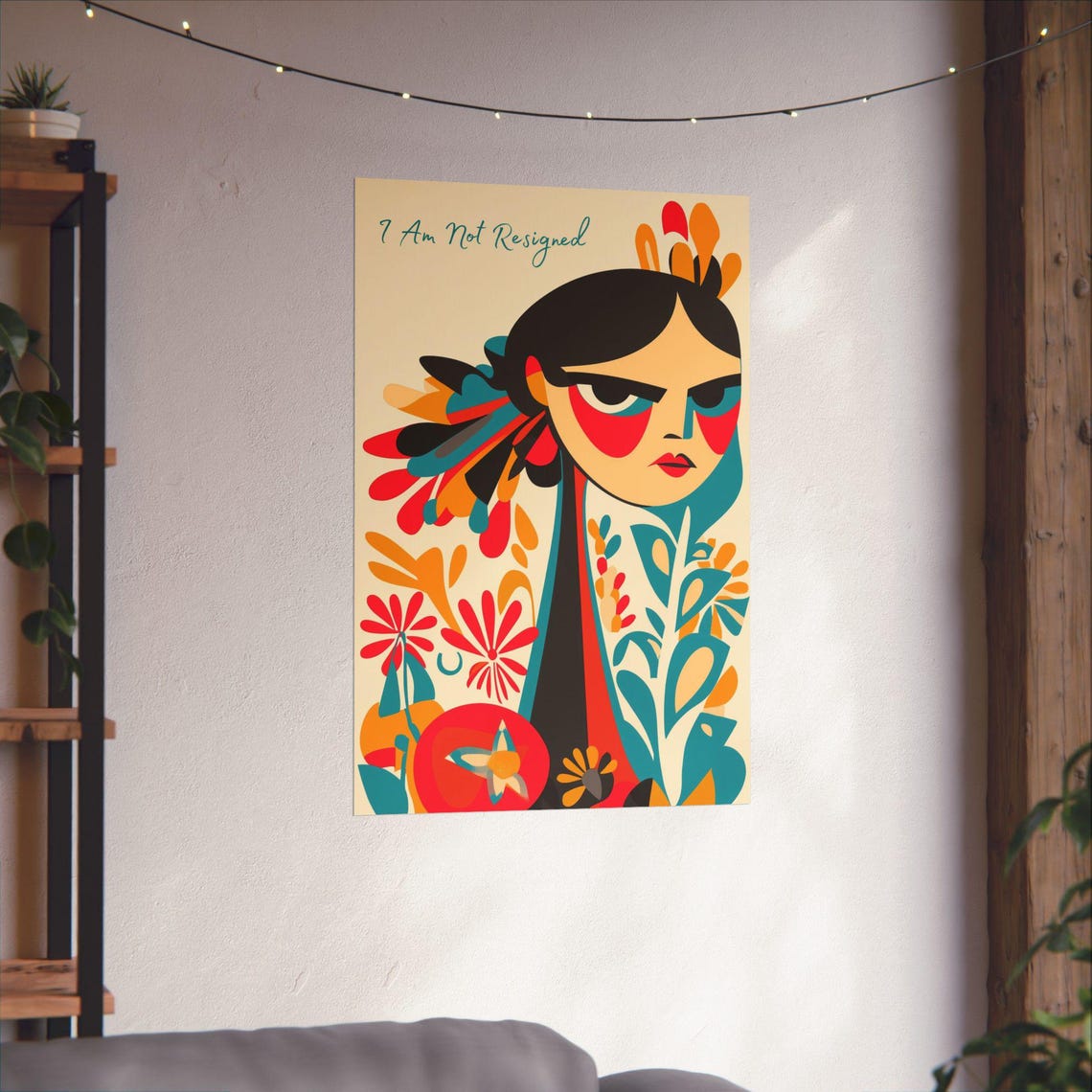 I Am Not Resigned Poster Wall Art Never Give Up Never Give In Poster Bold Statement Inspiring Message For Home Office Or Dorm Decor - Image 3